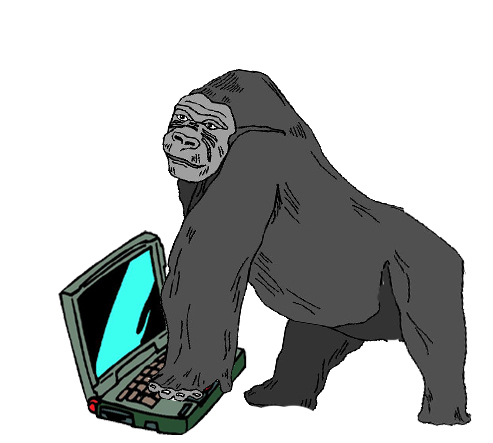 Buenos días a todos 1 - Modo ave fenix: ON - Página 12 Gorilla+and+laptop