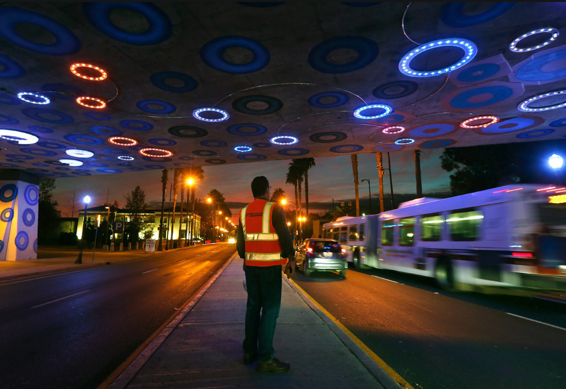 the san jose blog permanent light show under highway 87 san jose lights show