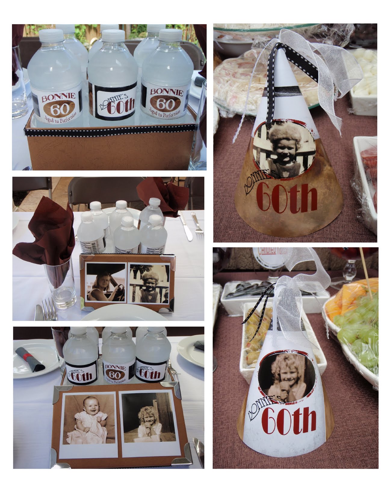 Custom Creations Party Place 60th Vintage Retro Birthday Party Set