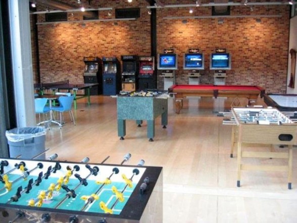 pixar employee lounge and game room