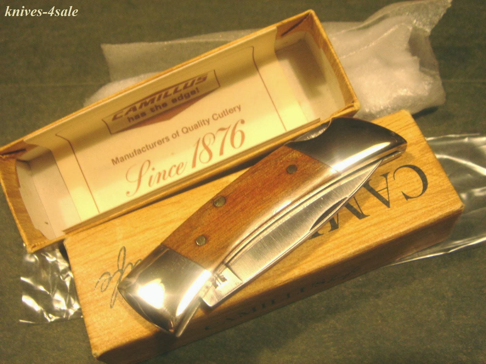 knives4sale Camillus New York USA 2 Sword Brand Lock Back Blade