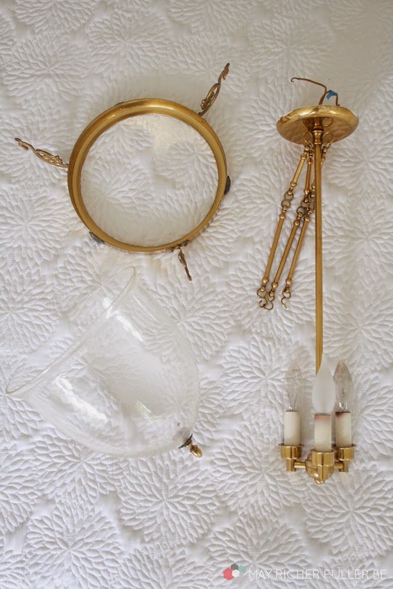 How To Transform a Dated Brass Light Fixture With Paint