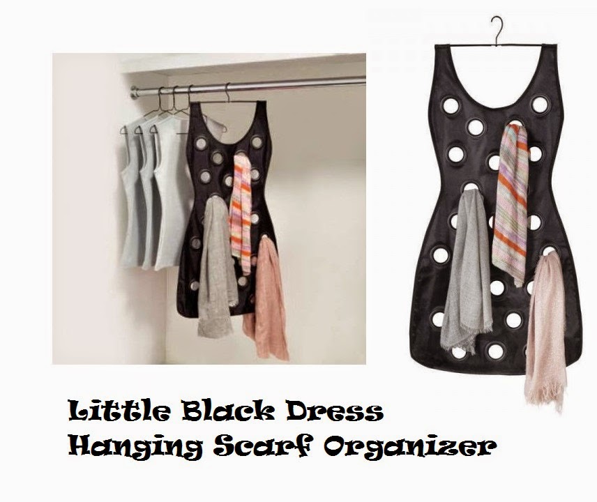 Litter Black Dress Hanging Scarf Organizer