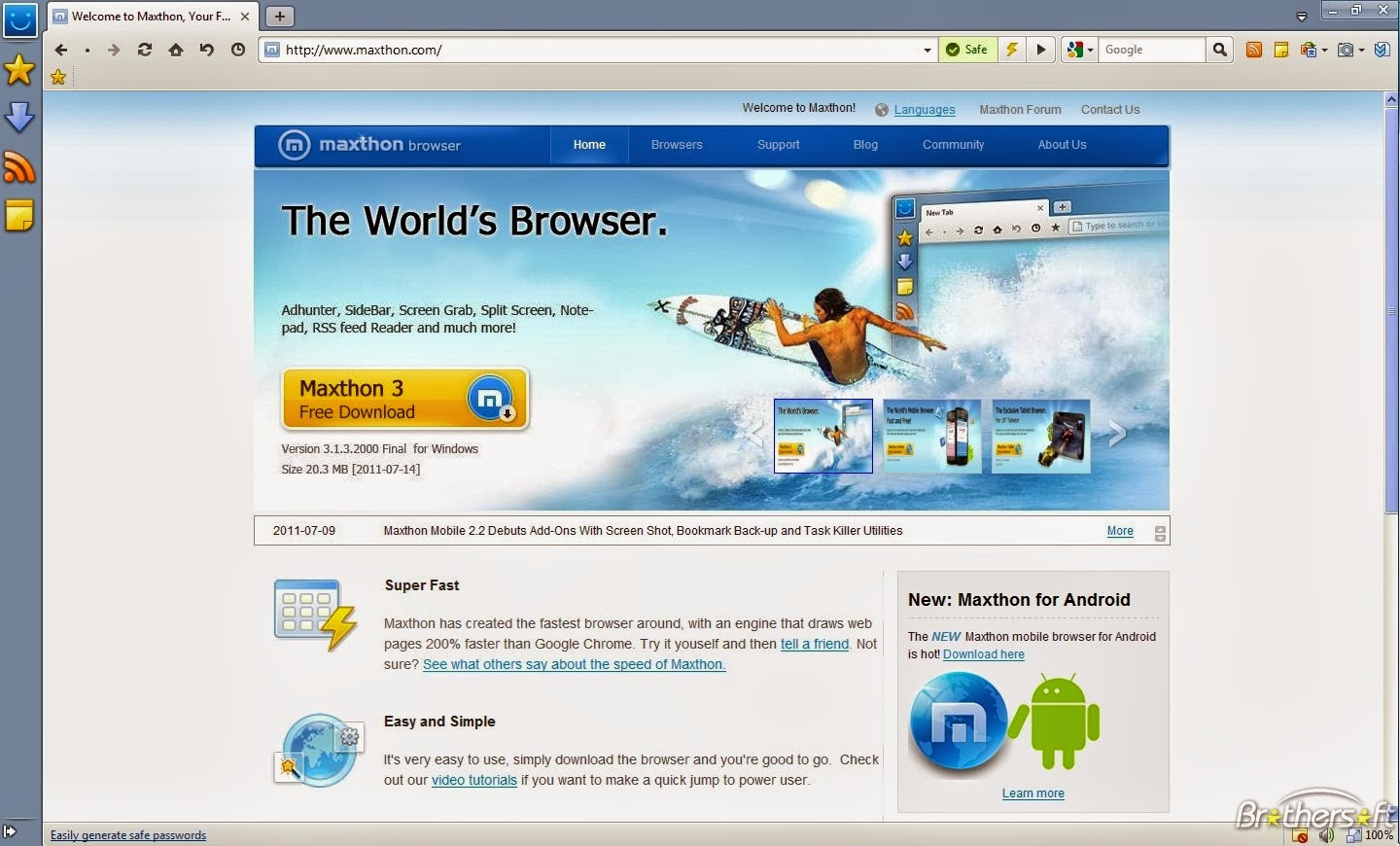 Free Download Maxthon 3 Software