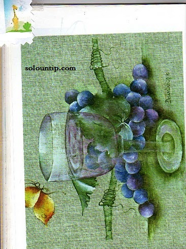 Moldes de frutas para pintar en tela ~ solountip.com Uvas pintadas