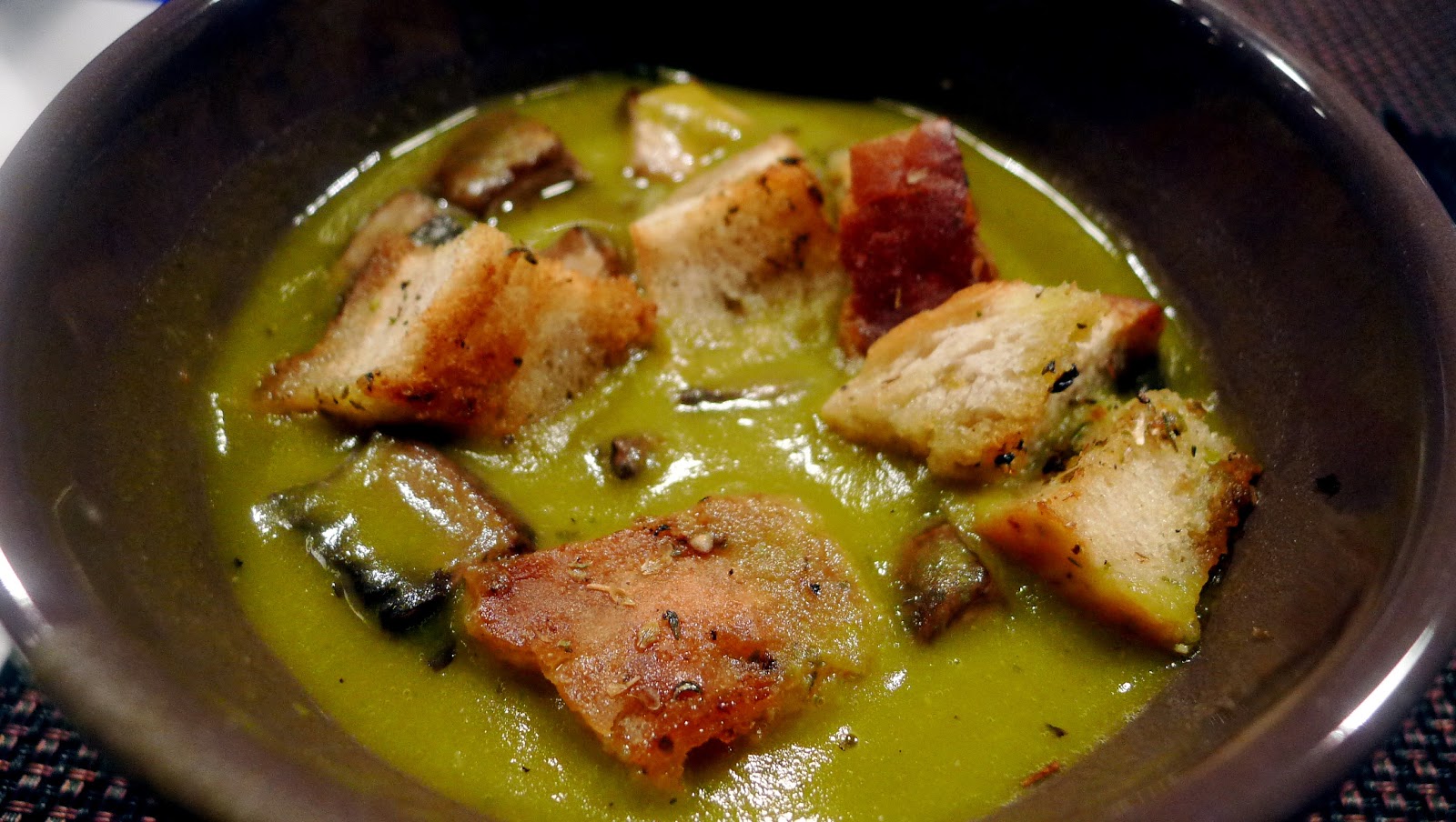 newFOOD tuesdayz Portobello and Split Pea Soup