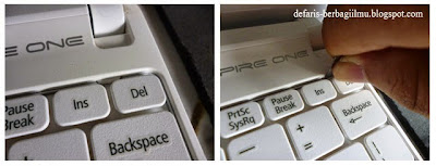 Melepas pengunci keyboard Acer One D270