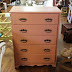 5 drawer dresser painted shabby chic in earthy pumpkin coral
