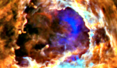 Blue Face In Carina Nebula!