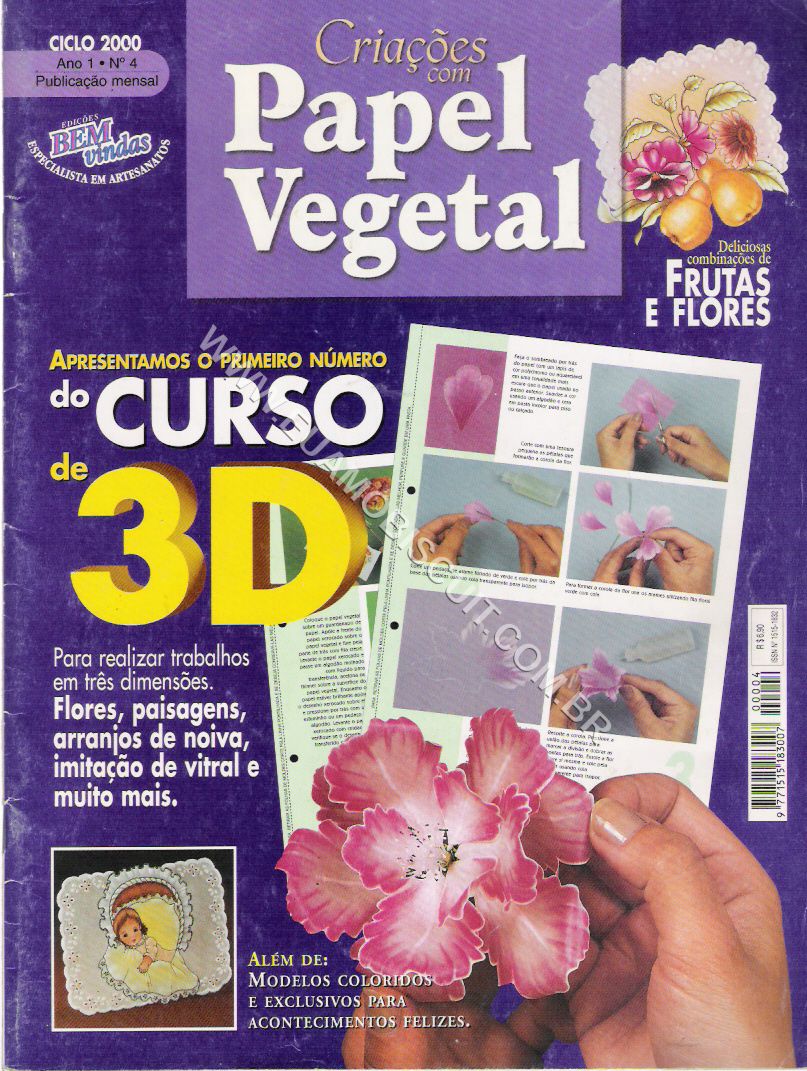 Revista manualidades papel vegetal 3d