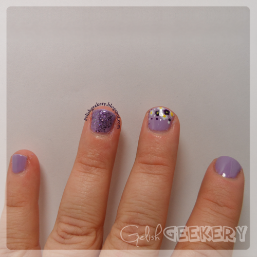 Gelish Lilac Flowers and Feel Me On Your Fingertips