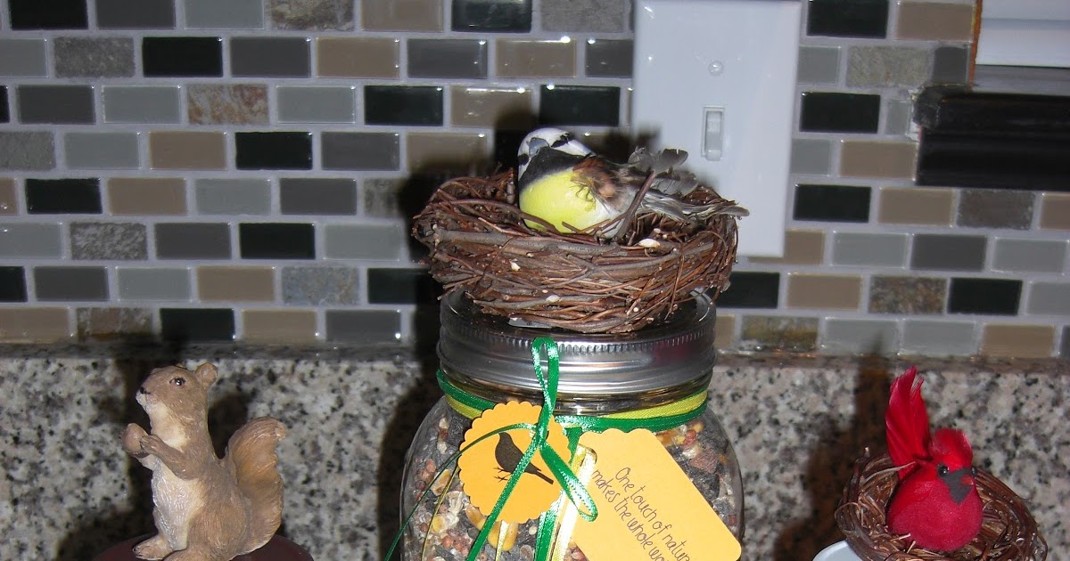 Digital Cake Crafting Bird Seed Gift Jar