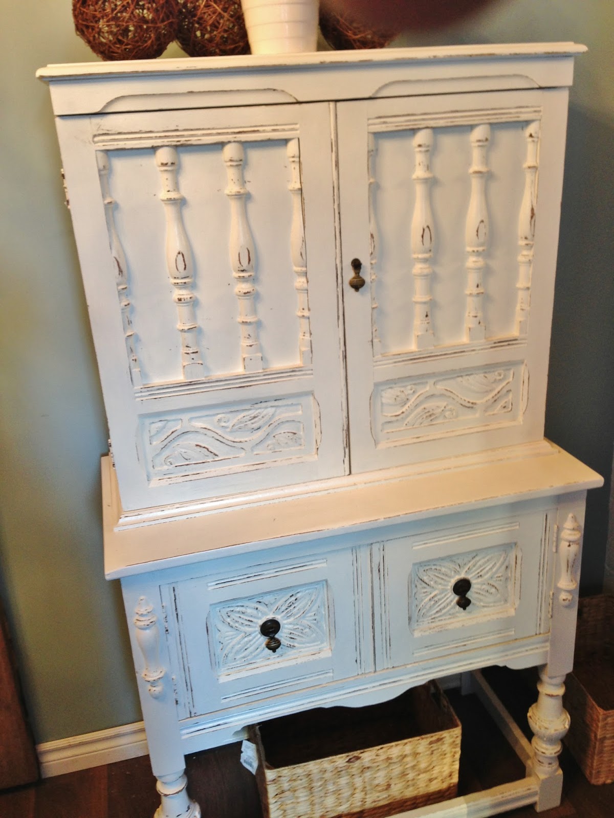Repurposed Gems White Cupboard Hutch