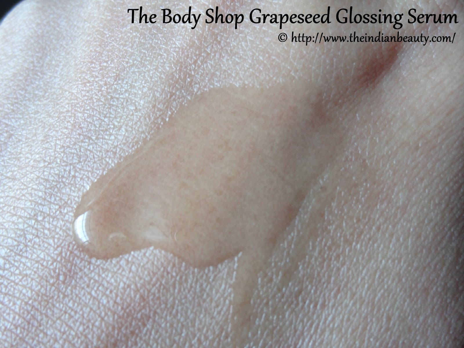 The Body Shop Grapeseed Glossing Serum: Review, swatch - The Indian Beauty  Blog