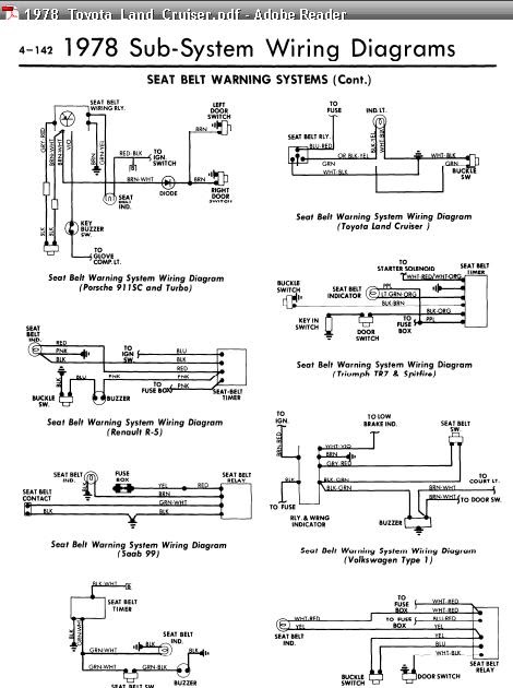 repair-manuals: All Models 1978 Seat Belt Warning Wiring ... vw wiring diagrams free downloads 
