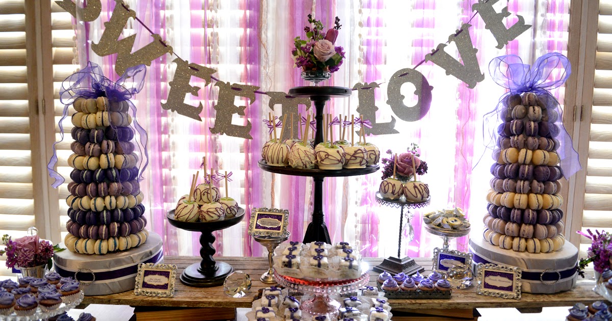 Le Petite Chef Purple &quot;Sweet Love&quot; Wedding Dessert Table