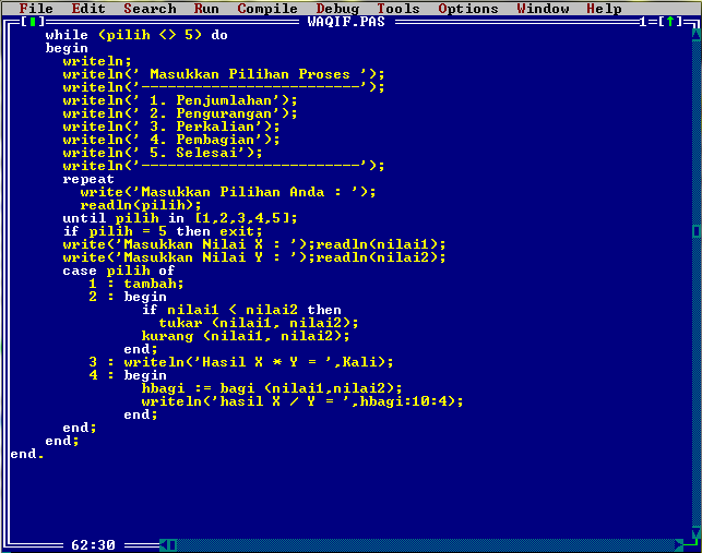 Contoh program procedure dan function pada pascal and boyfriend