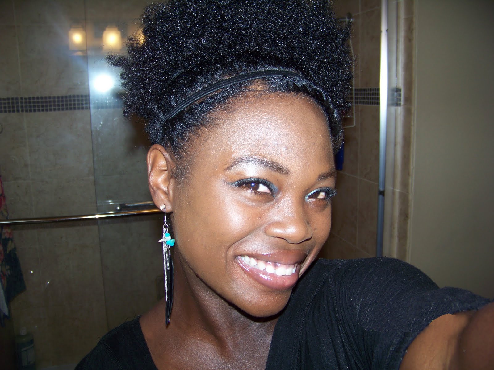 All Things O Natural Bushy Fro Updo W Flat Twist Front