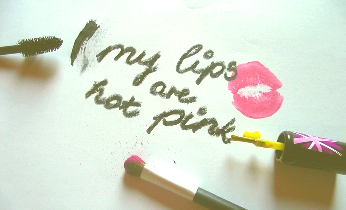 my lips are hot pink.