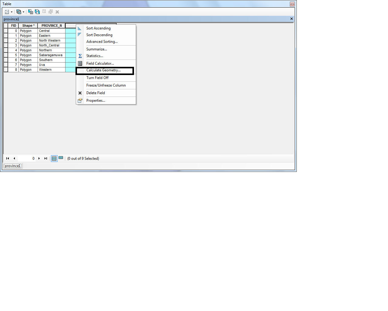 How to calculate area GIS NOTES