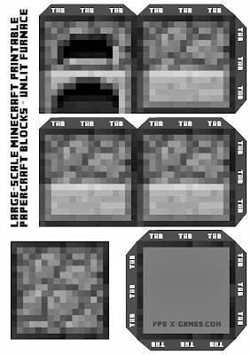 Large Scale Minecraft un-lit Furnace Block Large Scale Minecraft un-lit Furnace Block