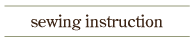 sewing instruction