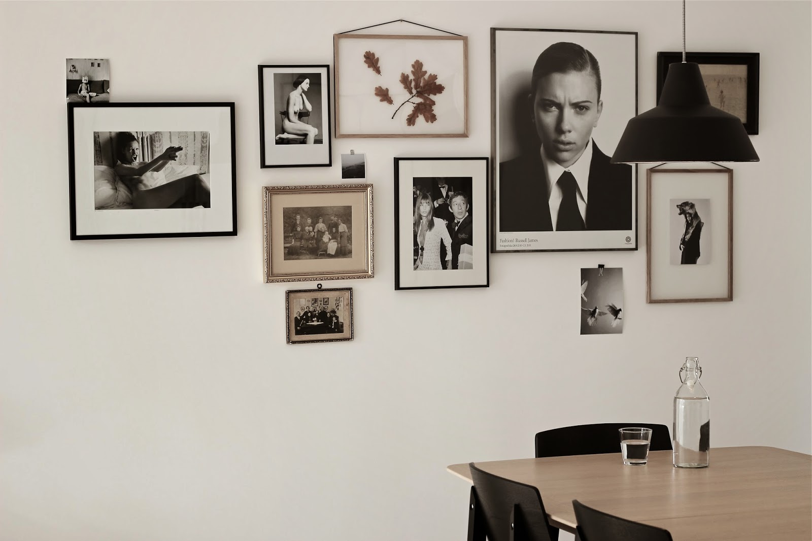 picture wall, gallery wall, scandinavian interior