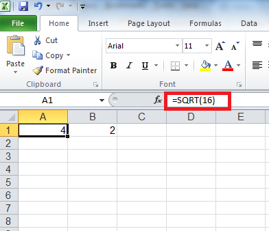 How to write square root in unix