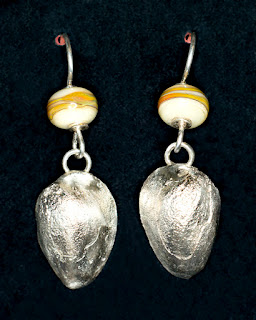 Cast pistachio earrings