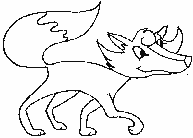 Free Animal Fox Coloring Printable Pages title=