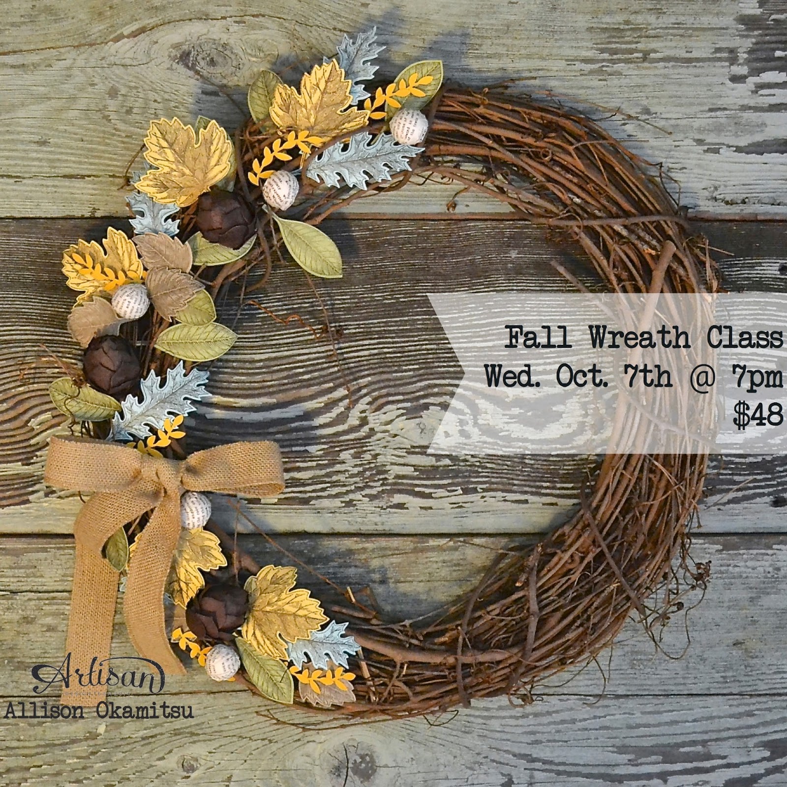 nice people STAMP! Stampin' Up! Canada Fall Wreath Class