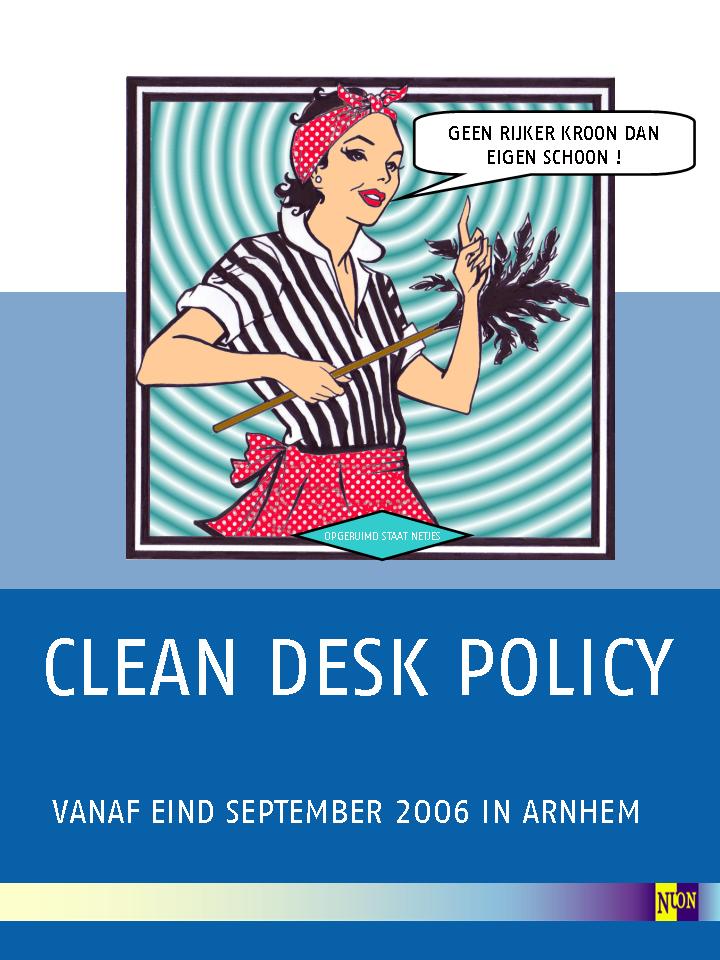 Clean Desk Policy Template Clean Desk Policy Poster Just B CAUSE Clean Desk Policy Template Clean Desk Policy Poster Just B CAUSE