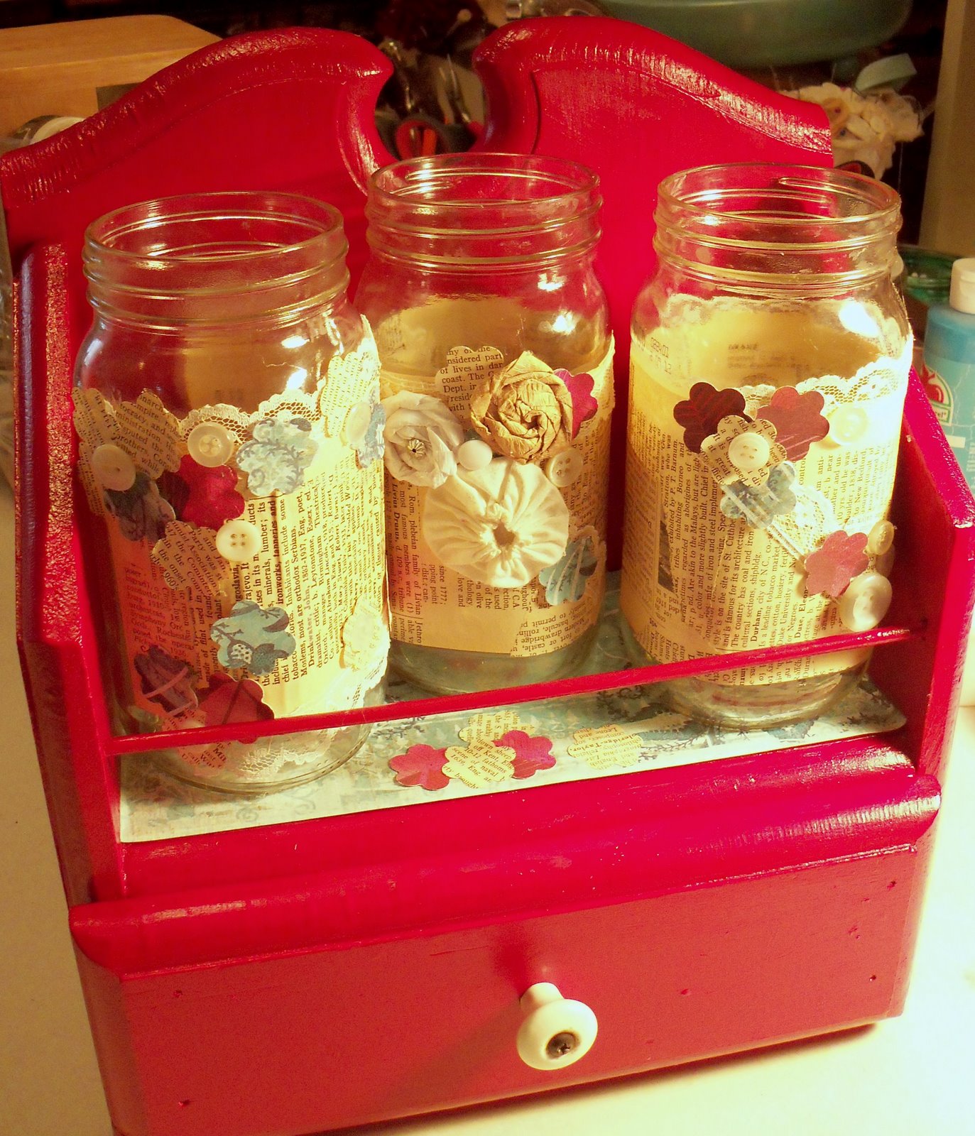 Make The Best of Things Little Red Shelf For My Craft Room