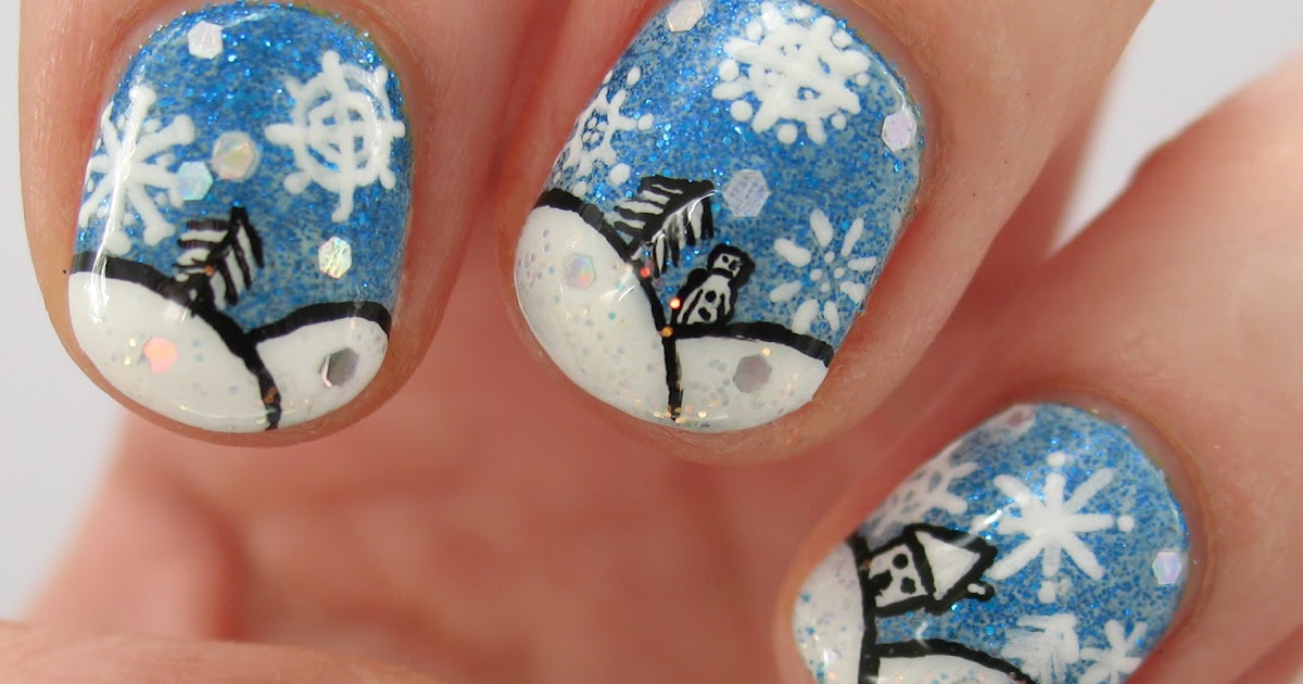 How to Create a Snowy Scene on Your Nails - wide 5