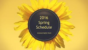 Spring Lesson Schedule