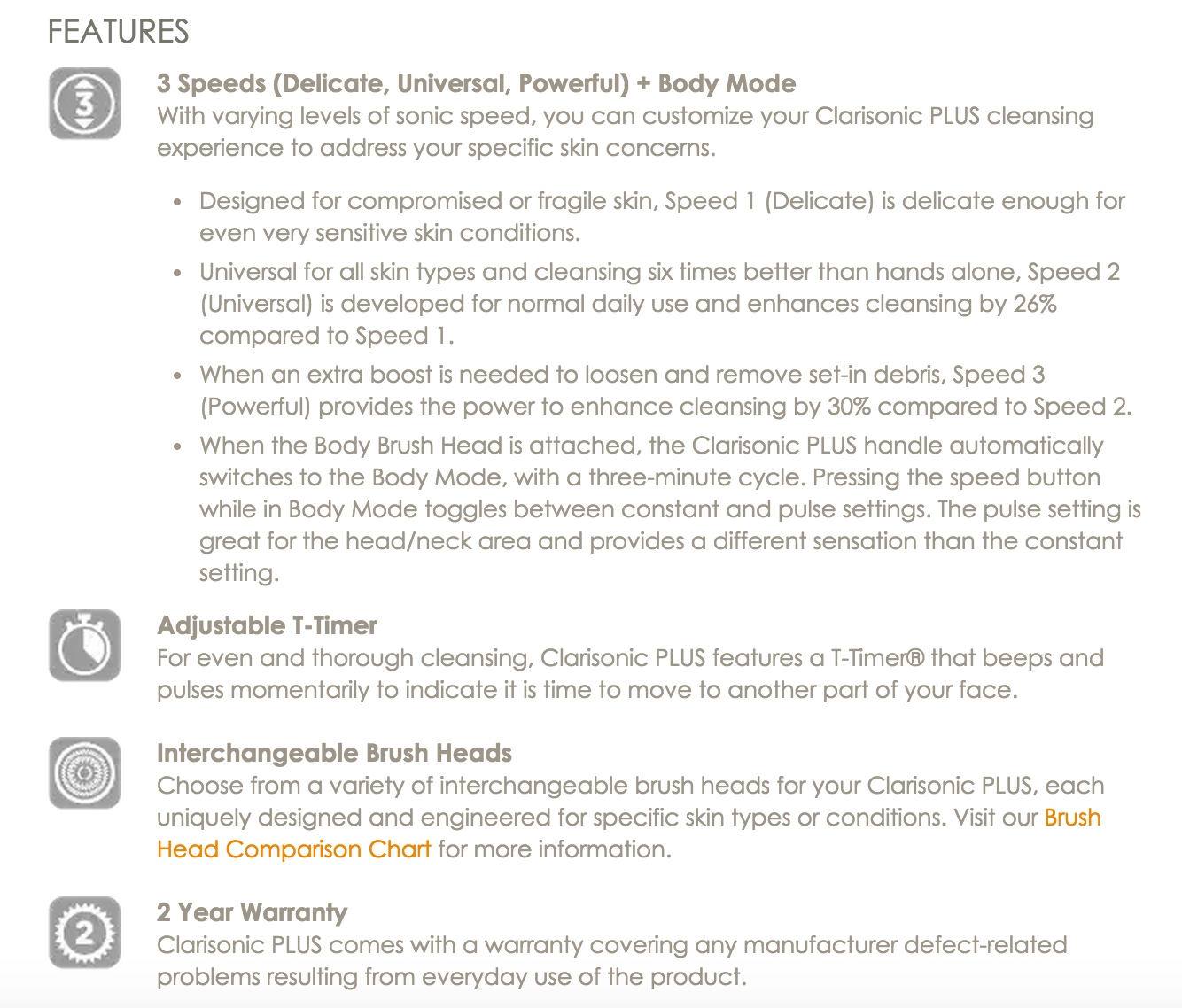 Clarisonic Comparison Chart