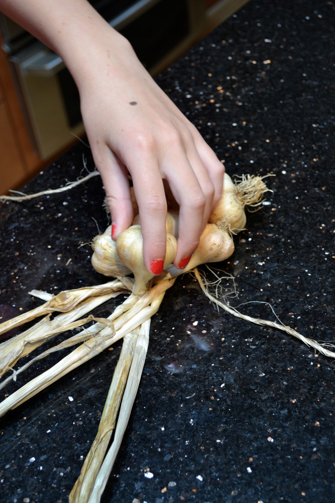 Growing Days Garlic A Stylish Display to Ward Off Vampires.