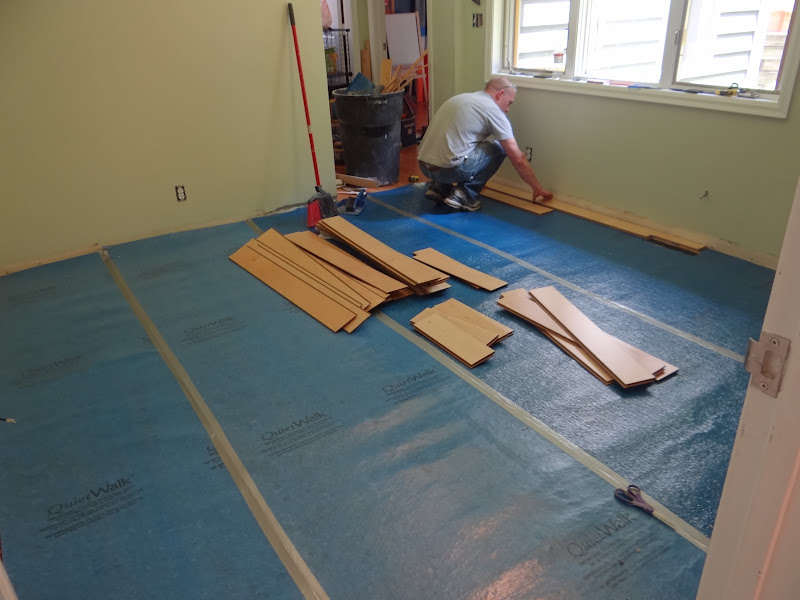 One Project at a Time DIY Blog 187 Installing Hardwood in the Playroom & Hallway