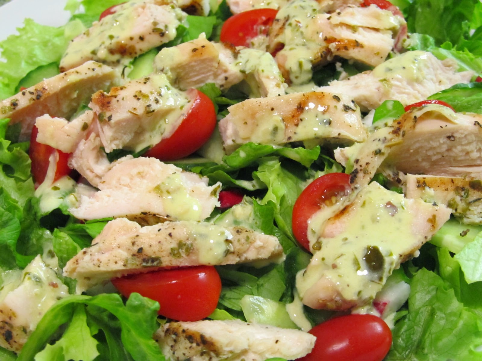 Keerthi's Kitchen Chicken Salad with Lettuce and Tomato