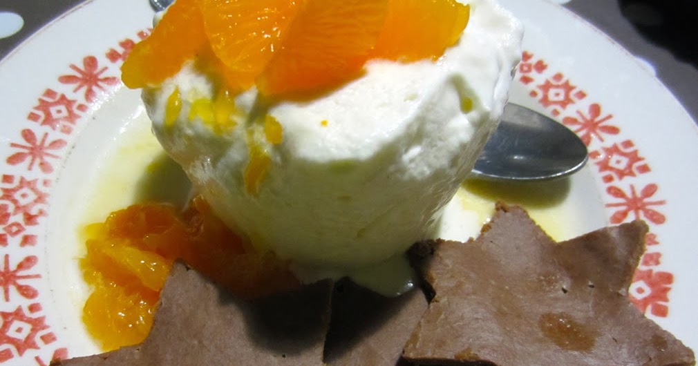 Aux petits oignons Soufflé glacé aux clémentines, oranges confites et