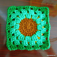 Sunflower granny square