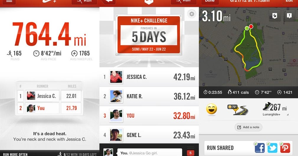 Launched Now Nike+ Running iOS app social Introduces group