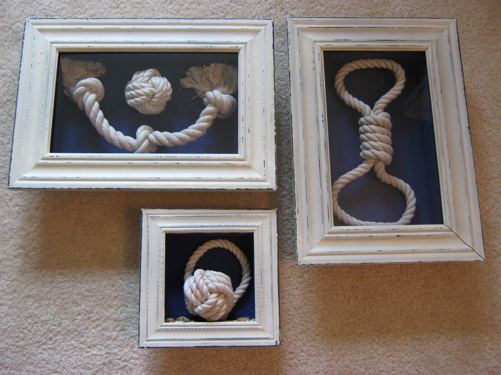 FakeIt Frugal Nautical Knots Shadow Boxes