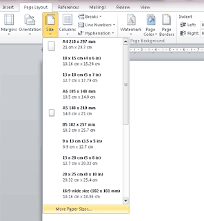 merubah ukuran kertas ms wo Cara mengubah ukuran kertas di Word