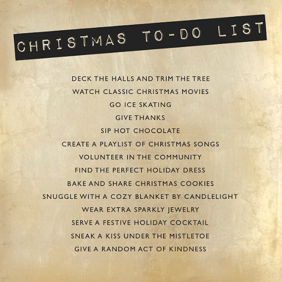 christmas bucket list