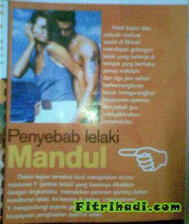 tips cara cegah mandul lelaki