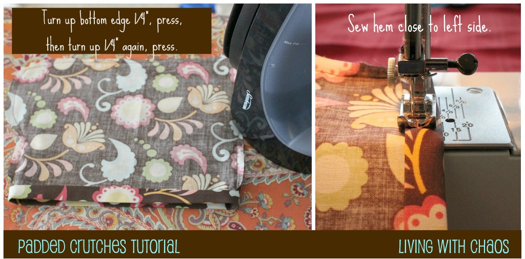 Living with Chaos {DIY} Padded Crutches Tutorial