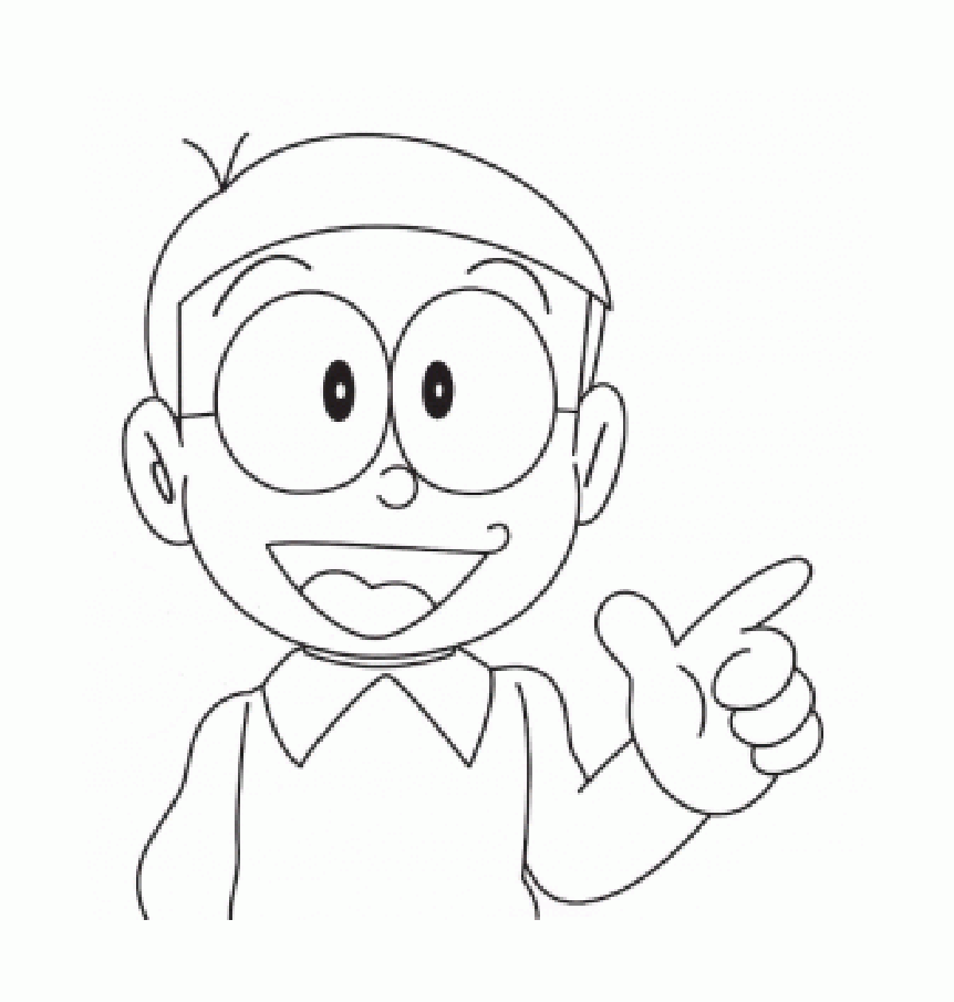This page does not work well in portrait mode on mobile. Free Nobita From Doraemon Coloring Sheet To Print