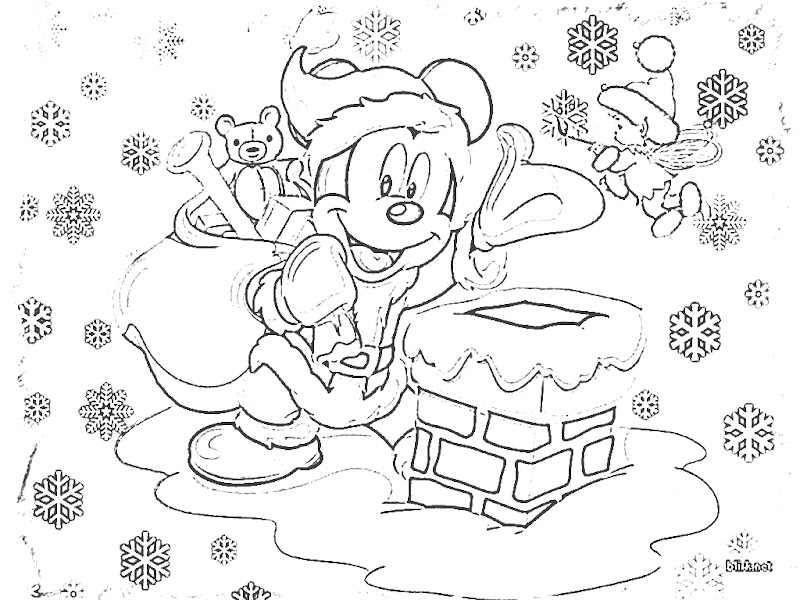 Coloring Pages Christmas Disney title=