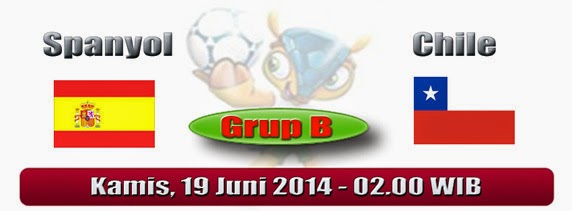 PREVIEW Pertandingan Spanyol vs Chile 19 Juni 2014 Dini Hari PREVIEW Pertandingan Spanyol vs Chile 19 Juni 2014 Dini Hari